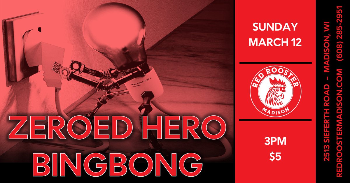 ZeroedHero's tweet photo. We're set to sneak one in real quick once before the Ides of March. Join us for a "matinee" show with BingBong at @MadisonRooster!
If you bring some friends, you'll even have friends there!
#youwanthashtagsyougotem #50lasheswiththehashes #idesofmarch #matinee #bringfriends https://t.co/kLVNN6C4bF