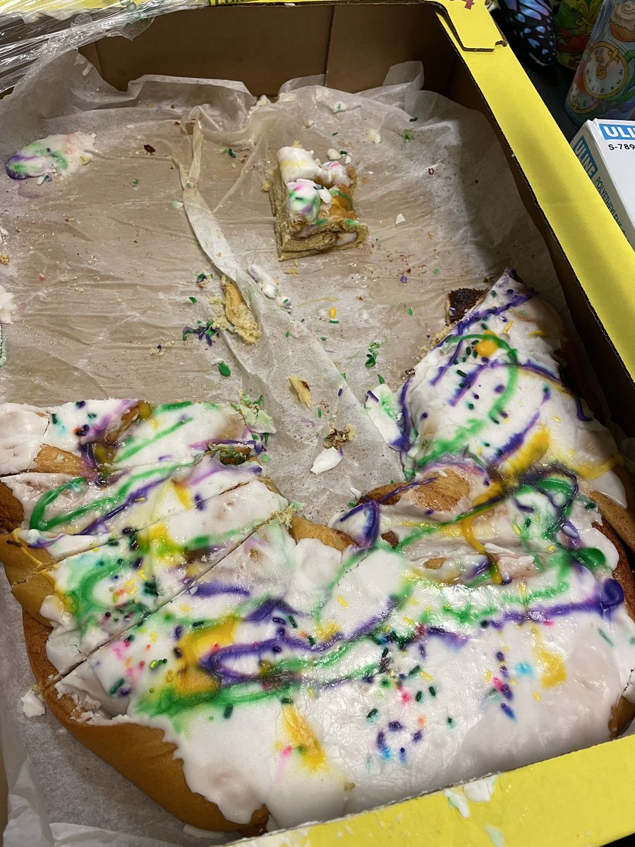 Fat Tuesday came early to AJHS as we celebrated Mardi Gras fun on Friday with King Cake, beads and decorations! Thank you to the Dunn family for providing the authentic pastry straight from New Orleans for our staff and students to sample! #starkvillespark #mardigras