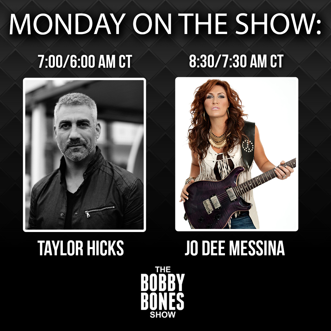 bobbybonesshow's tweet image. A big show tomorrow morning! @TaylorHicks &amp;amp; @jodeemessina are joining us 🤩