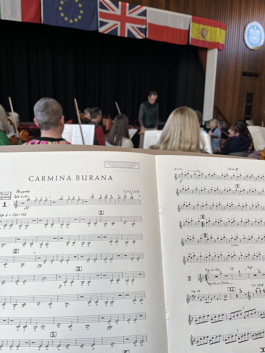 Mrs Whitehead spent the day rehearsing in the orchestra for our performance of Carmina Burana next Saturday with <a href="/MagnaSinfonia/">Magna Sinfonia</a> . Excited to hear the combined choir on Tuesday and then put orchestra and choir together on Friday.