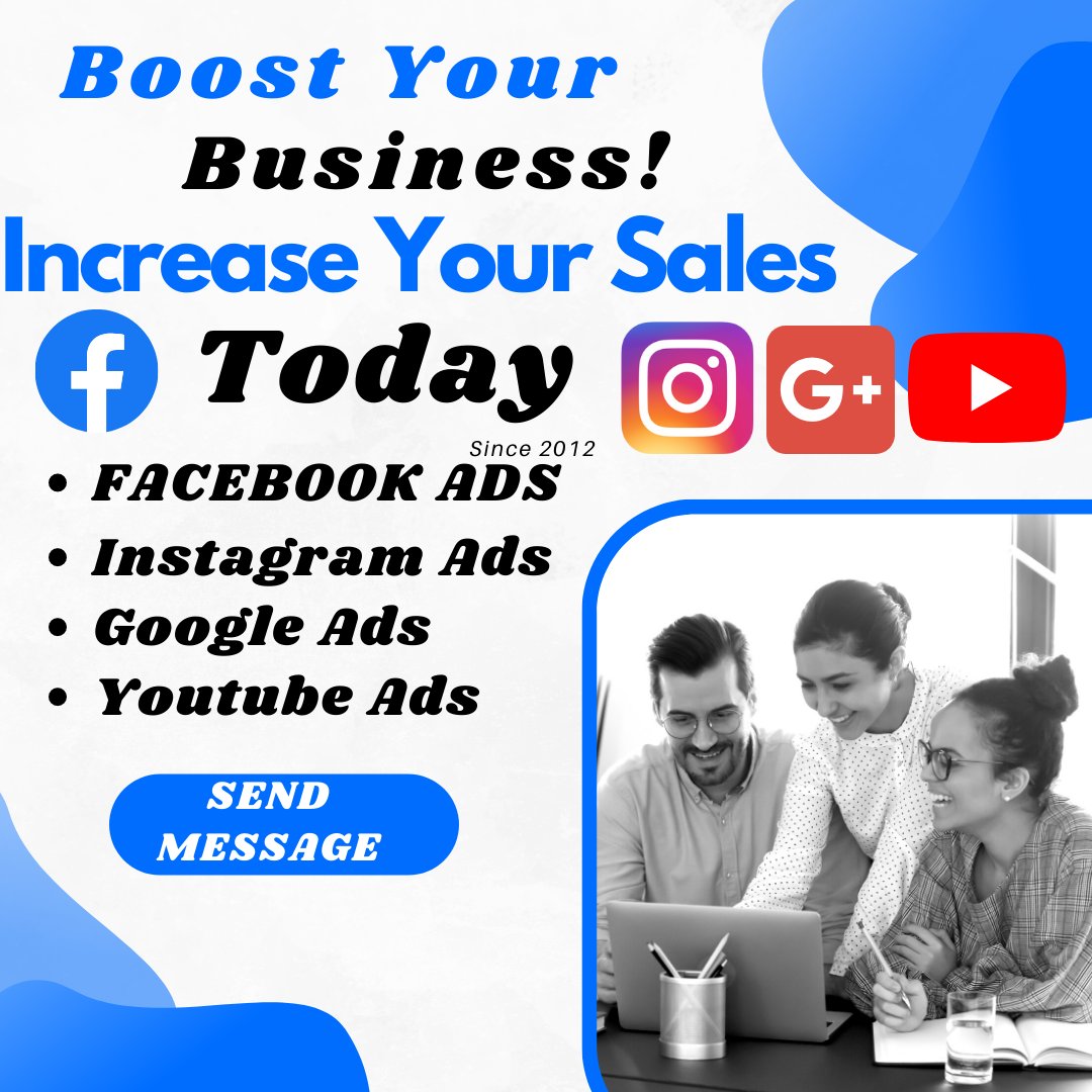 Boost Your Business! Increase Your Sales Today
#facebookAds
#instagramAds
#googleAds
#youtubeAds
#ads #beads #hiphopheads #nomads #tamilsadsong #fortnitesquads #leads #headshop #adshoot #adsr #adstreetstyle #adsreseller