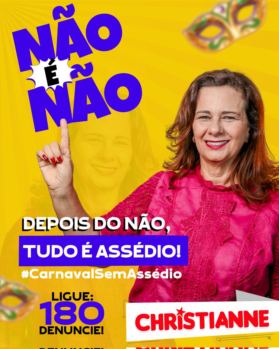Christianne13pt's tweet photo. Não é não! Depois do não, tudo é assédio! Ligue 180 e denuncie!

#carnavalsemassedio https://t.co/QTEeeJXGvt