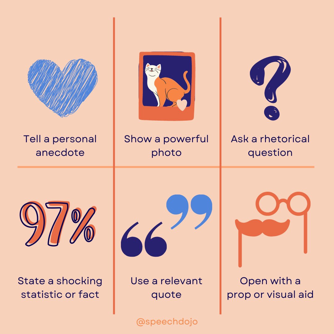 SpeechDojo's tweet photo. Reeling your audience in from the very beginning of your presentation will help you maintain their attention throughout your presentation!

-

-

-

#speechdojo #presentation #hook #start #publicspeaking #speech https://t.co/JCe5CTp8lX