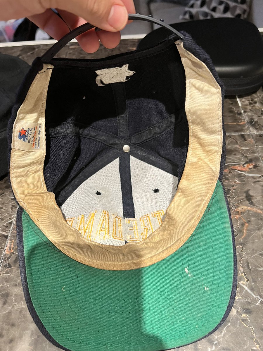 Gallardo415's tweet photo. @geckoranch @49er_edits Julie let me know if you wanna send me that hat so I can clean and reshape it for you (for a small fee). Can’t have that classic not looking 🔥🔥. #ninergang https://t.co/Wt73ugqqG8