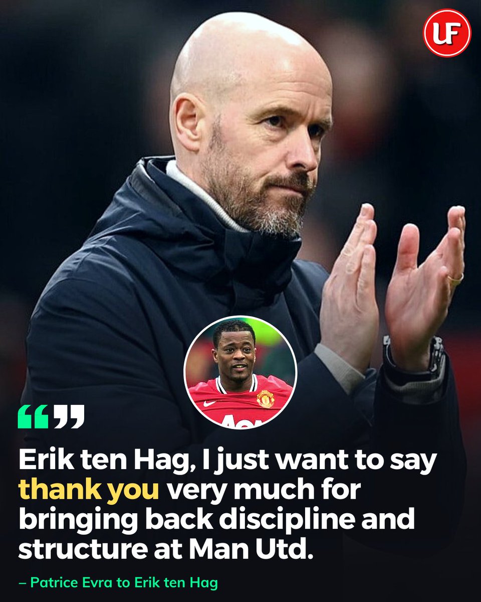 UtdFaithfuls's tweet photo. Patrice Evra is thanking Erik ten Hag for what he's doing at Man Utd ❤️ https://t.co/lbDMfnVV6y