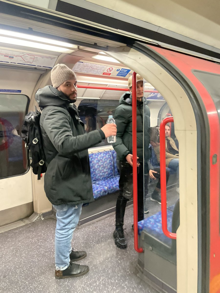camshadbolt's tweet photo. if you’re travelling on the tube watch out for your these 2 helmets who stole my mrs phone from her back pocket on the circle line this morning around 1am. They were confronted and eventually they handed the phone back @BTP @TfL https://t.co/0YpLzLUCXj