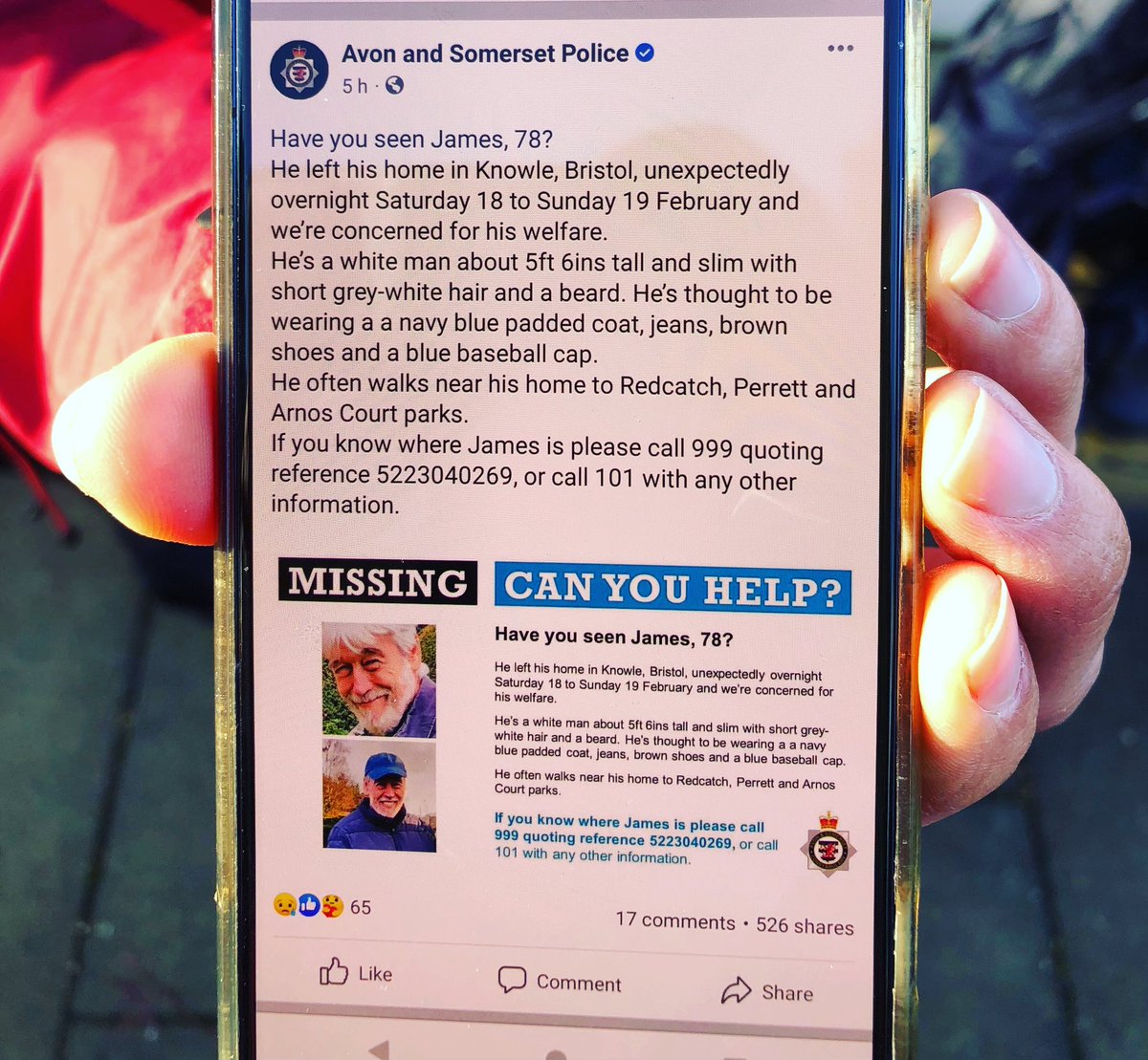 Incident 5. Log 271. Delighted to have played our part in the search for James. We were called out at 14.27 to search Arnos Vale cemetery, then stood down at 16.35 as he’d been found. #callout #searchandrescue #missingperson #volunteers #landsearch #bristol