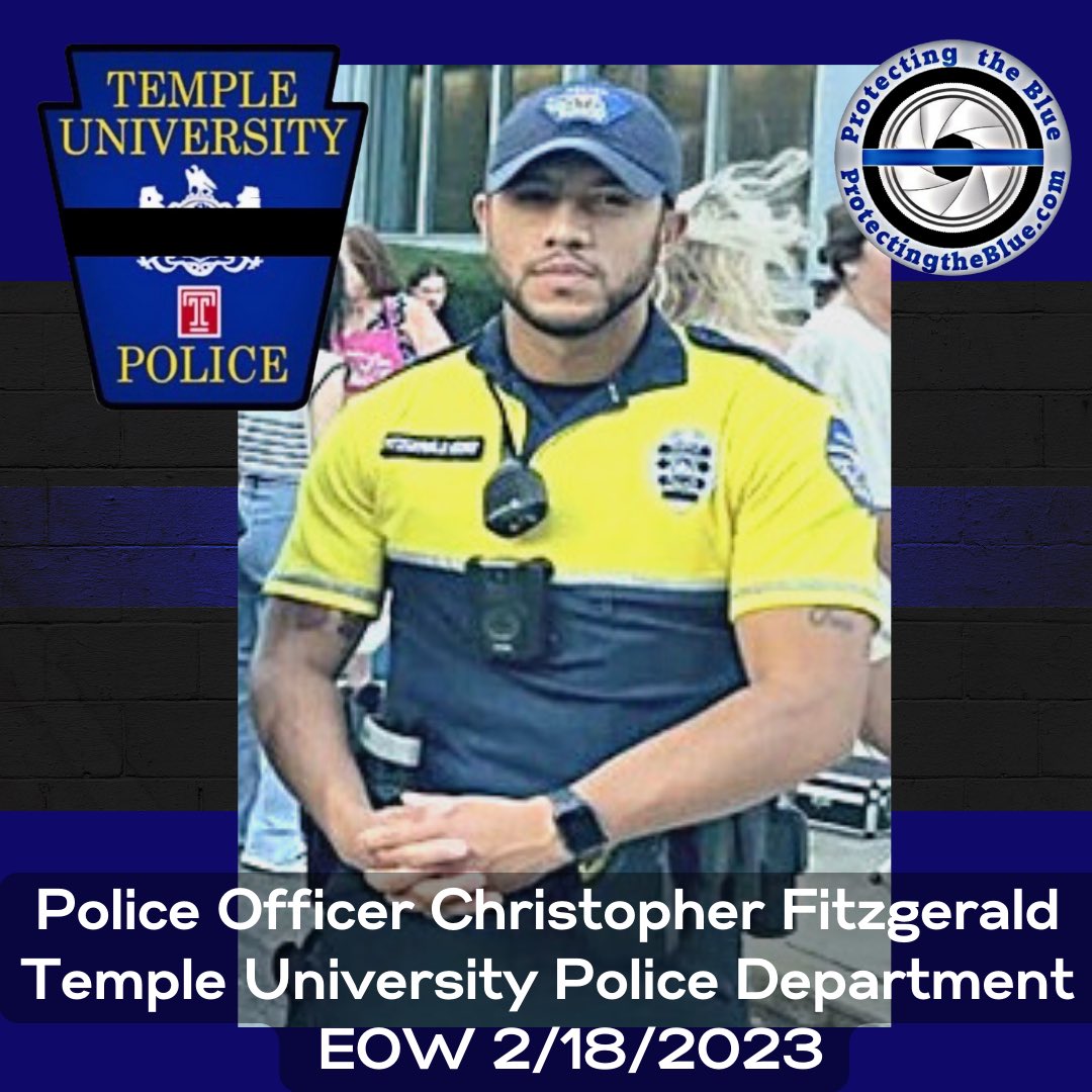 RIP. Pennsylvania Police Officer Christopher Fitzgerald was murdered when he was shot and killed while attempting to arrest a carjacking suspect. STOP SHOOTING MY POLICE OFFICERS!!! #rip #hero #murdered #PoliceOfficerChristopherFitzgerald #TempleUniversityPoliceDepartment