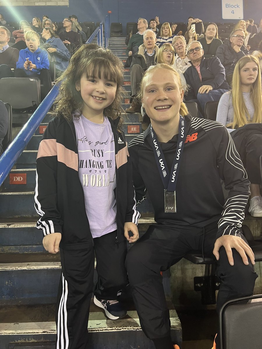 fundraiserheidi's tweet photo. Heidi decided to cheer on @OsianPerrin at the U.K. Athletics Championships today because the lady next to her was cheering him on. She was overjoyed when he won silver in the 3000m. Then even more thrilled when she got to meet him after with his medal! https://t.co/y4pyP7JfXQ