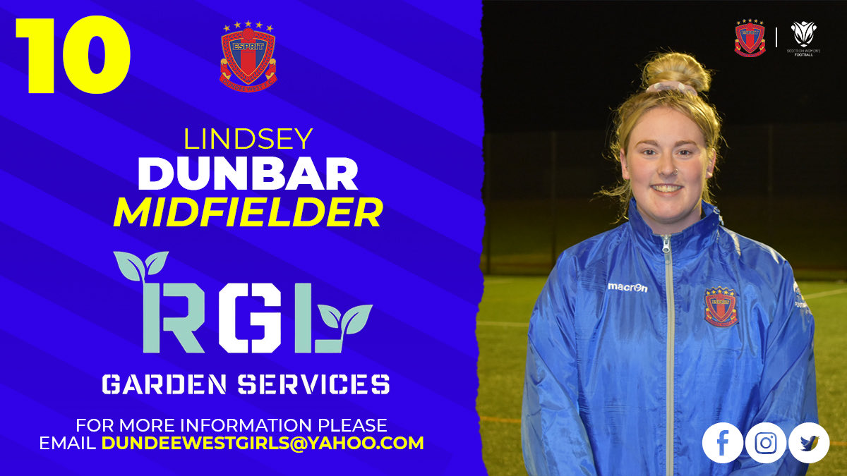 🗣 Today's player of the match was awarded to Midfielder <a href="/LindseyDunbarX/">Lindsey Dunbar</a> 

Lindsay stepped up for the team today by taking 90 mins in the goal and had an outstanding performance 👐🏼

Sponsored by RGL Garden Services 🤝🏼
