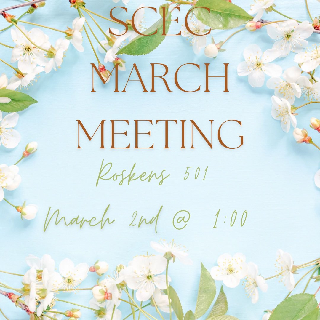Come join us for our next meeting on March 2nd at 1:00! We hope to see you there!