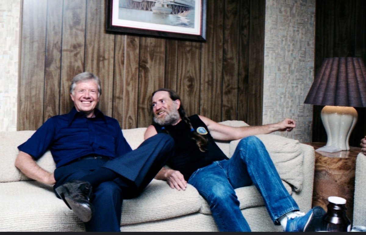 "There were some people who didn't like my being deeply involved with Willie Nelson and Bob Dylan and disreputable rock 'n' rollers. I didn't care about that because I was doing what I really believed..."

President Carter: as cool as the other side of the pillow.