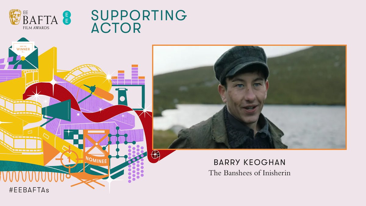 Congratulations to @barrykeoghan who takes the award for Supporting Actor! @banshees_movie @searchlightuk #EEBAFTAs