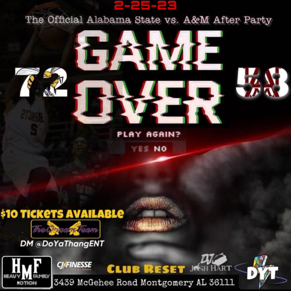 DoYaThangENT's tweet photo. 🔥 #BamaState vs #AAMU 🔥

🚨Official AfterParty🚨

$10 Tickets Out NOW 👀🔥

DYT ⚡️ x HMF 🔥 x Qream Team 🎬

February 25th Doors Open at 10 🗣️

DM for Sections 🎬

This is not the game nor night to stay in. The Tale of 2 Rivals‼️

#bamastate #myasu #aamu #troyu #aum #road2peachjam🍑