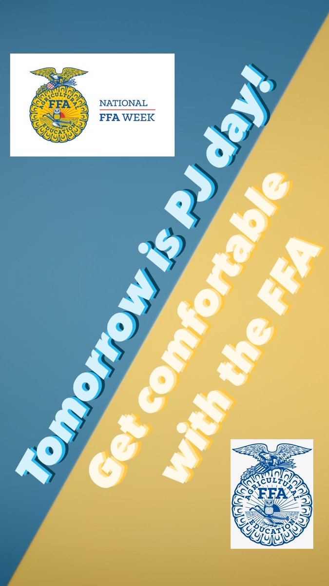 ffa_oakhill's tweet photo. Info for tomorrow’s FFA Week activities! https://t.co/aKH1tmzYME