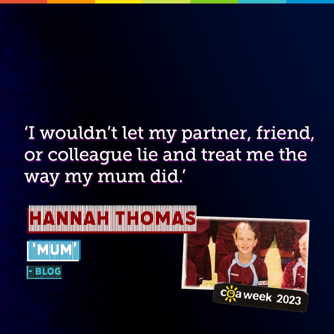 'I understand that it's an illness but I asked myself as a child…Why doesn’t she love us enough to stay sober?'

A parent's drinking is never your fault. You didn't cause it, can't cure it, can't control it.

Powerful words by <a href="/hannahthomas585/">HT ☼ ✼</a>, @DWFCLadies footballer.

<a href="/NacoaUK/">Nacoa 🔆</a>