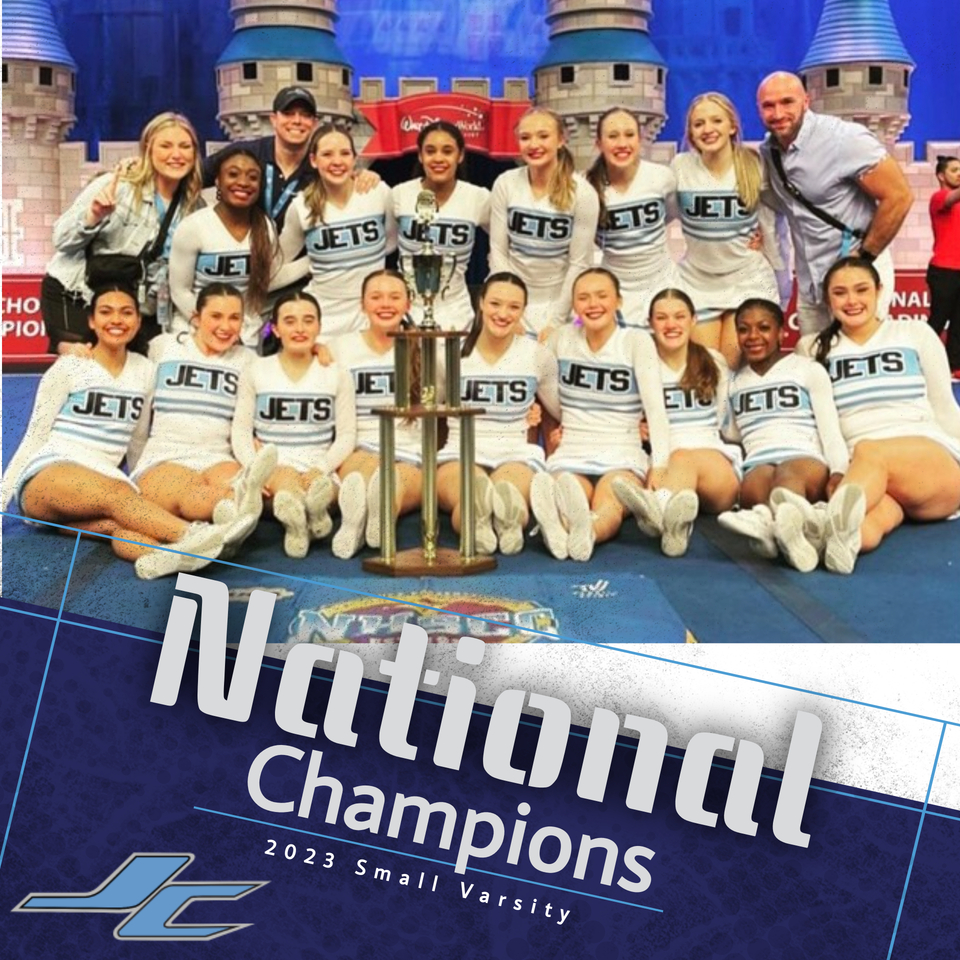 Congratulations to the <a href="/JCHSCheer/">James Clemens Varsity Cheer</a> the 2023 Small Varsity National Champions in both Gameday and Traditional Routines