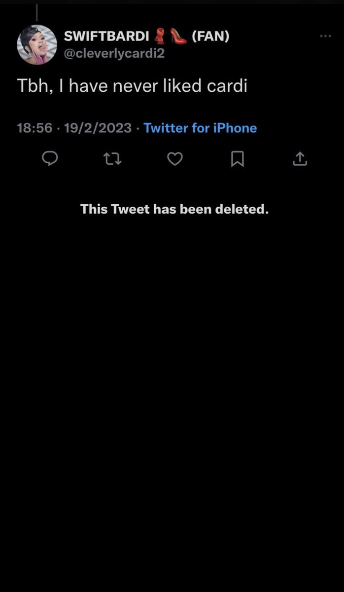 cleverlycardi3's tweet photo. @cleverlycardi2 deletes a new post https://t.co/gCdEkyVZp8