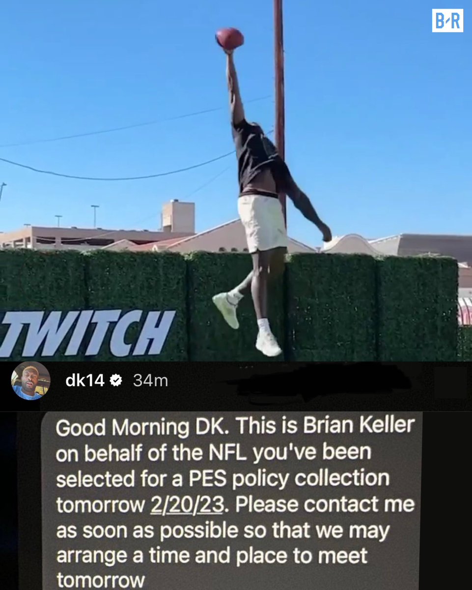 BleacherReport's tweet photo. DK Metcalf put his talents on full display and now says the NFL is requiring him to take a drug test 😅 https://t.co/UFAKAT4Des