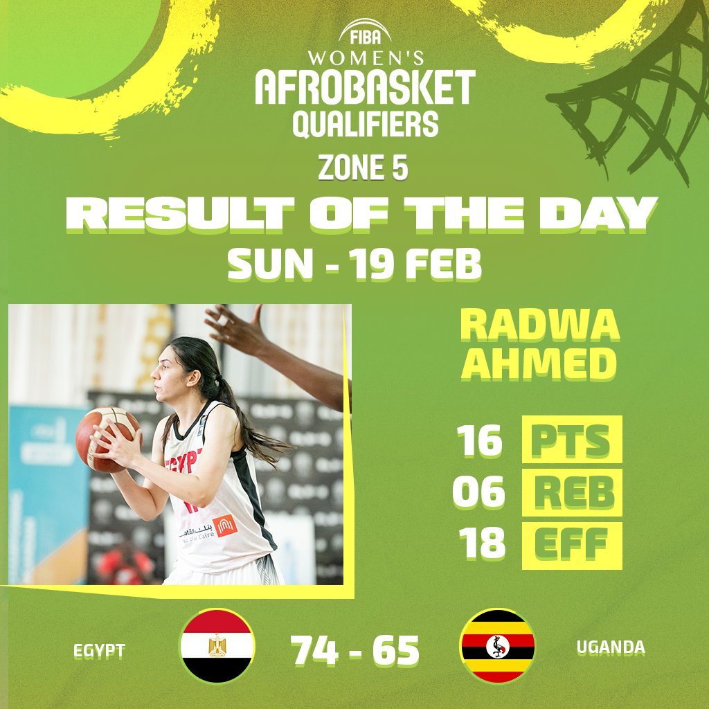 afrobasketwomen's tweet image. 👏 CONGRATULATIONS EGYPT! 🥇🥳

🇪🇬 Egypt defeated 🇺🇬 Uganda Gazelles in finals to seal the deal, becoming #zone5 #qualifiers champs 🏆 and taking the #AfroBasket qualifying ticket 🎫!

@EBBFED