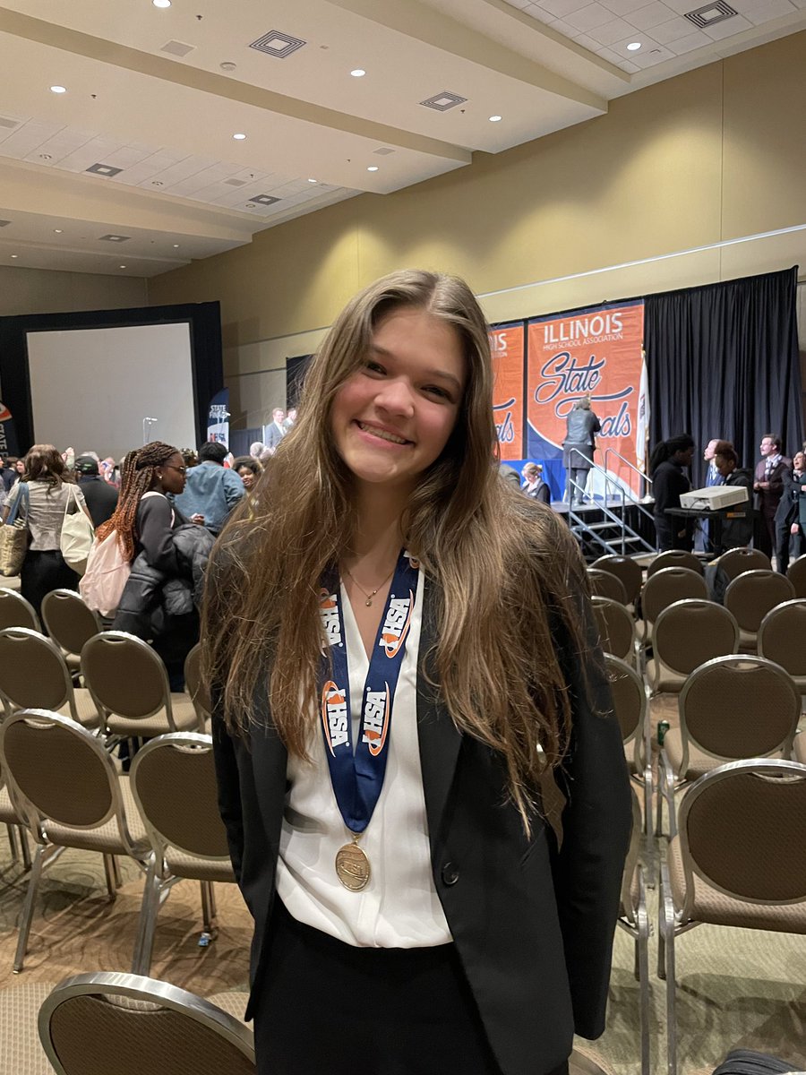 Congratulations to Rachel Travers for earning a state championship in dramatic interpretation at the IHSA state finals. #gowest
