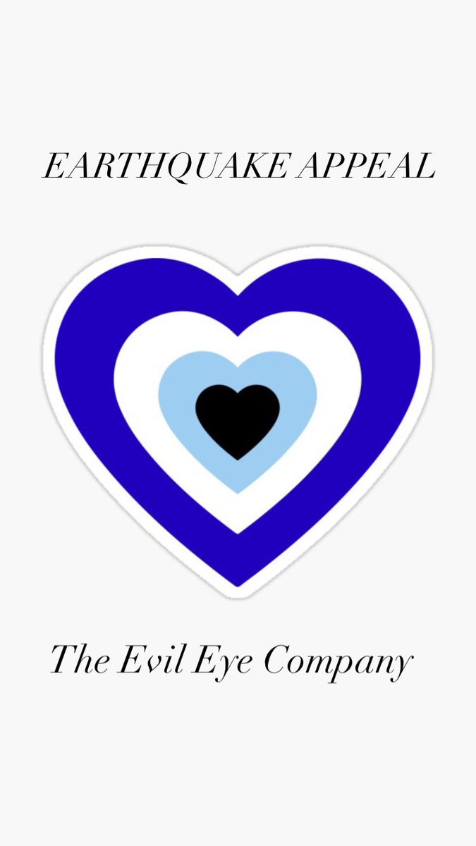 The recent tragedies across Turkey &amp; Syria has been heartbreaking for all of us to witness. The Evil Eye Company would like to support the Earthquake appeal efforts by donating a portion of our profits to reputable charities supporting the cause.#earthquake #TurkeySyriaAppeal