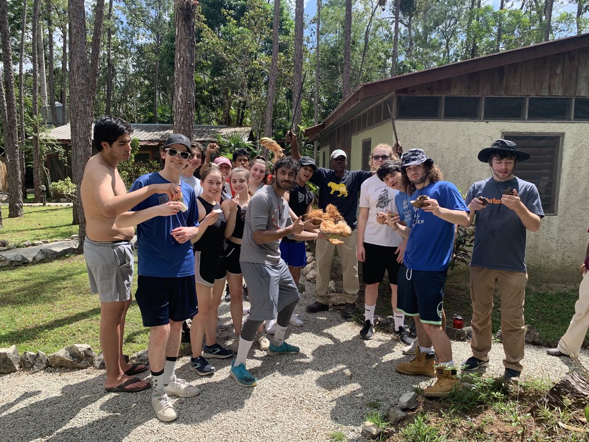 Some fresh coconut, then off to help the zoo repair after this year’s hurricane ⁦<a href="/bhs_galante/">Heather Galante</a>⁩