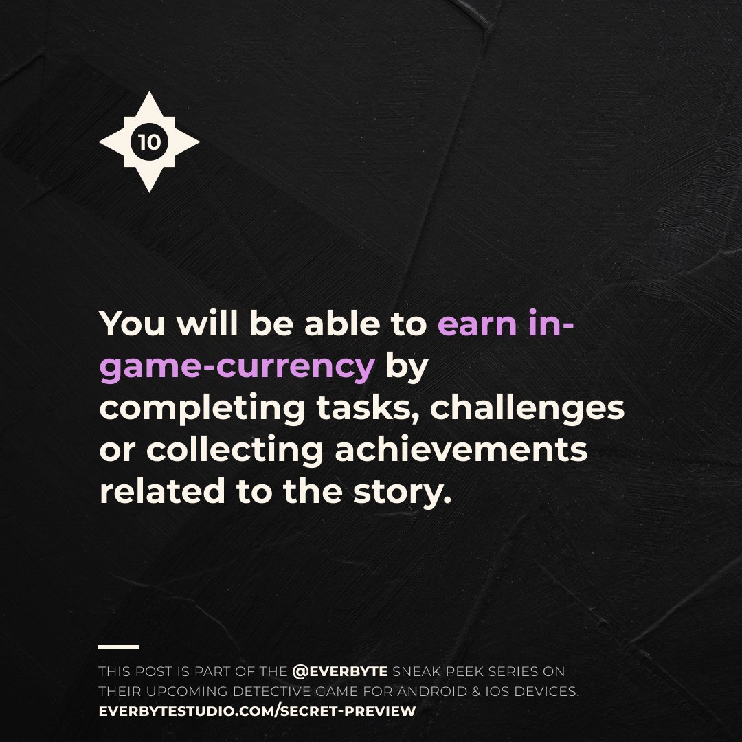 EverbyteStudio's tweet photo. SNEAK PEEK #10

You will be able to earn in-game-currency by completing tasks, challenges or collecting achievements related to the story.

#duskwood #duskwoodsequel https://t.co/ilS67UBIVv
