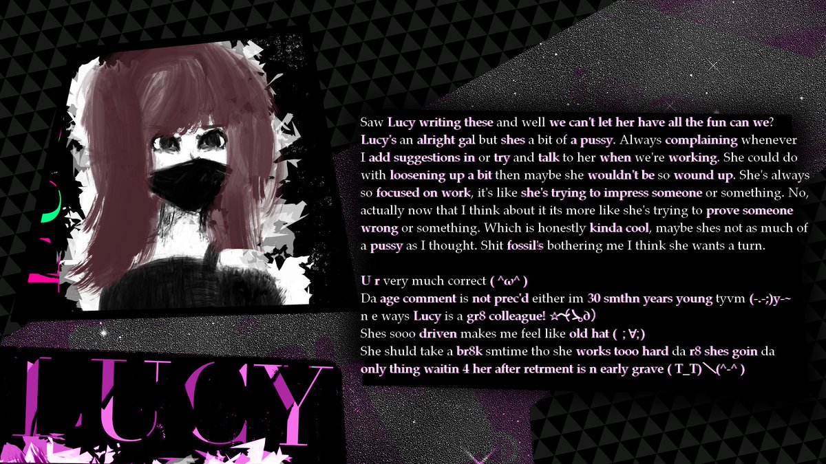 Wander__Rabbits's tweet photo. In-universe character profiles : https://t.co/DuOvDOJKZQ