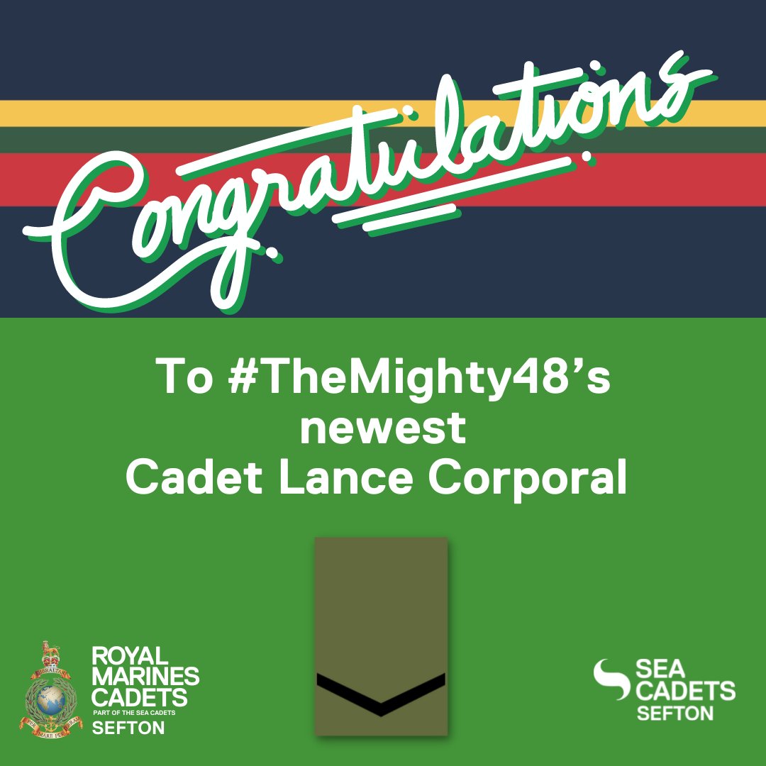 The Commanding Officer and Detachment Commander is delighted to approve the promotion of MC Jarvis to Cadet Lance Corporal, following successful Board pass. MC James just needs one more assessment and then we will also be celebrating his promotion. Hoofing effort #TheMighty48