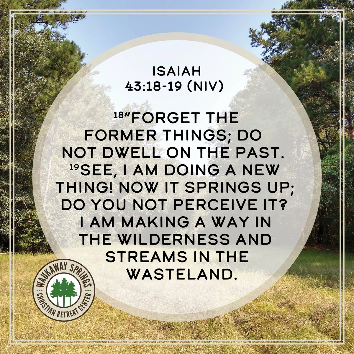 waukaway's tweet photo. I love this passage: streams in the wasteland! New things! An urgent wake-up call from God to look for His work, right now! This is the hope we have in a God who draws near, a God who loves, and a God who saves. #waukaway https://t.co/zypjTvUMQC