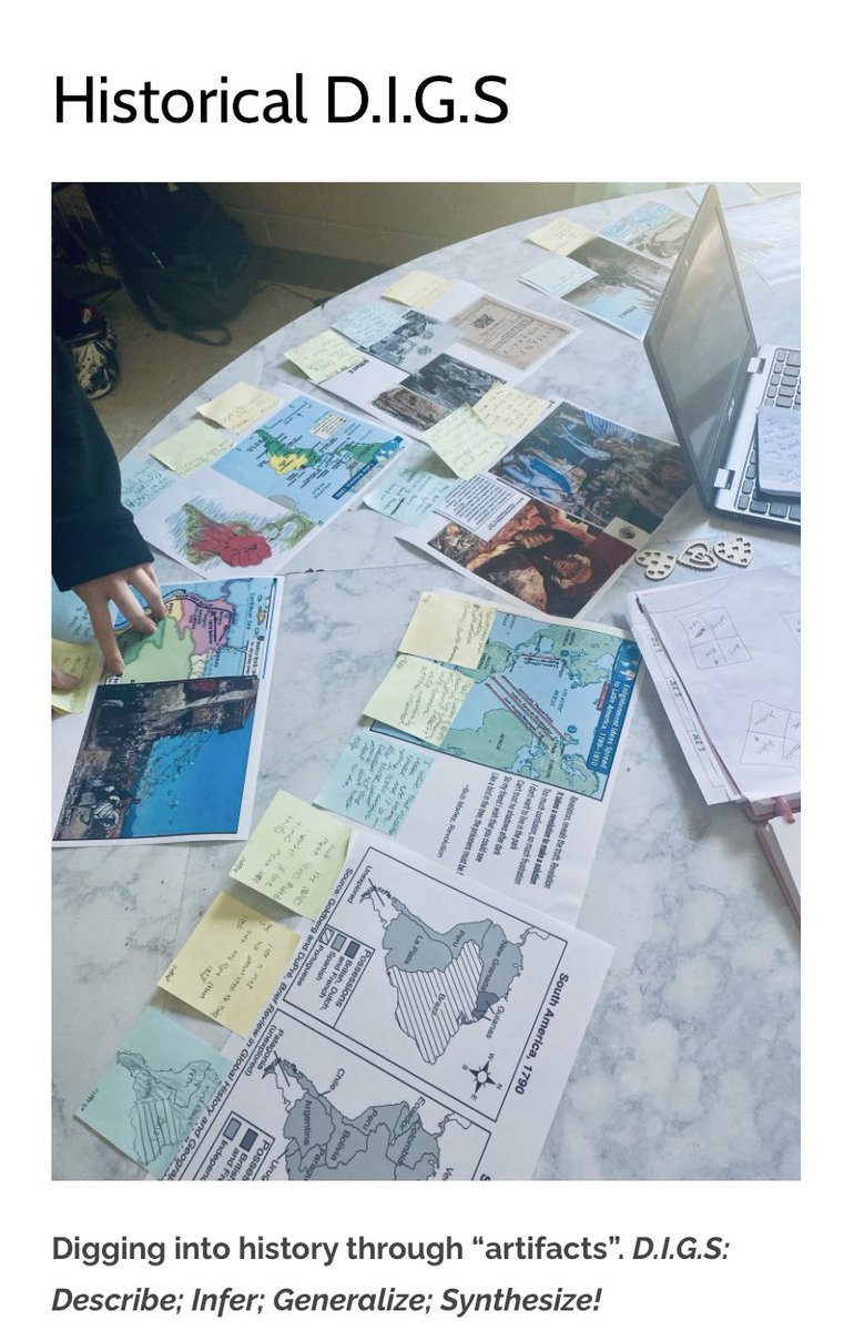 RaedeneAveritt's tweet photo. Historical D.I.G.S inquiry based learning in social studies! Building schema before teaching content! https://t.co/bAAxwy6kfd #middleschoolss #inquirylearning #nmbmchiefa #sharingresources #artifacts https://t.co/CT3UeeeCia