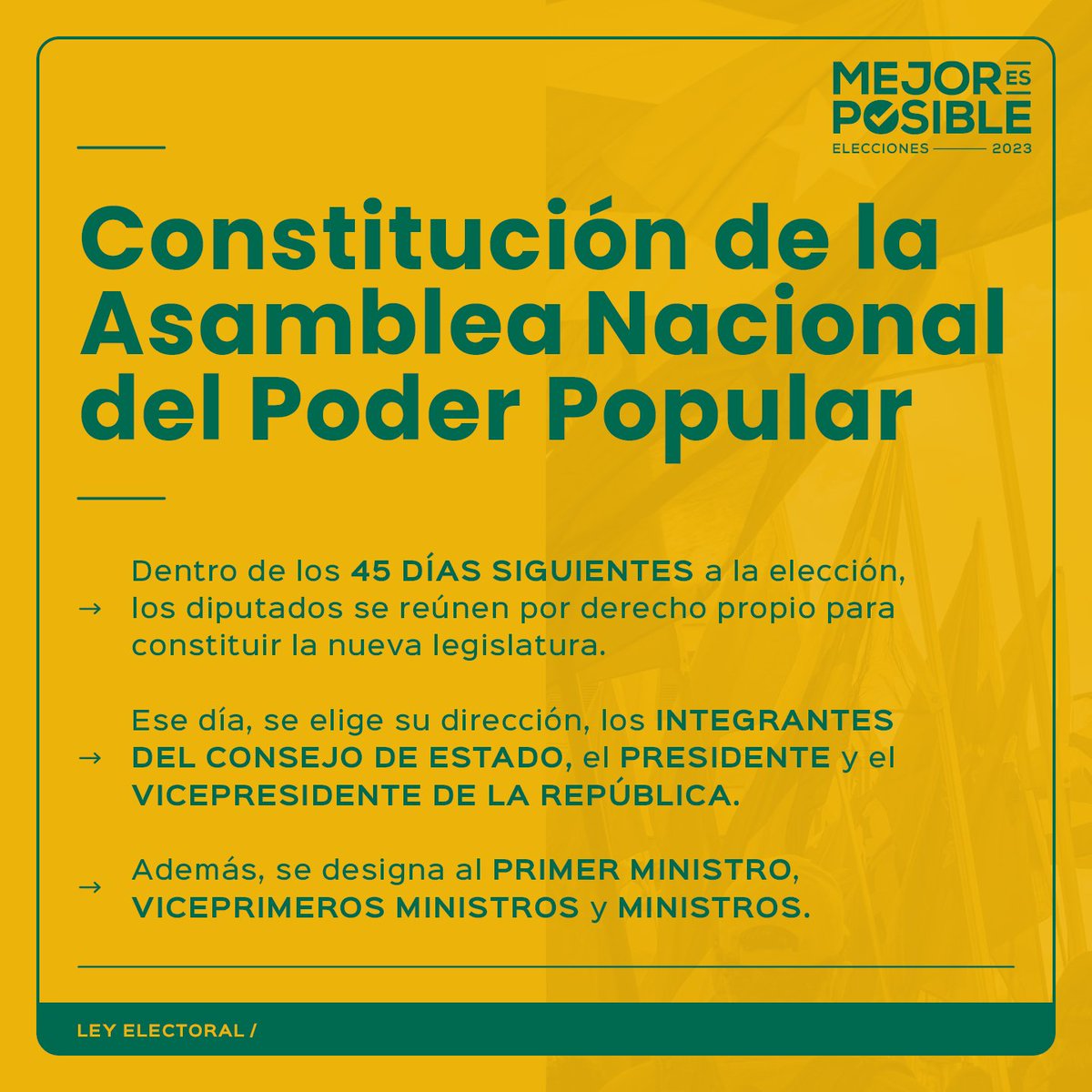 🗳️ Tras la elección de los diputados a la <a href="/AsambleaCuba/">Asamblea Nacional Cuba</a> : 

💬 La Comisión de  Candidaturas Nacional intercambia con los parlamentarios electos para elaborar la propuesta de los cargos a elegir en la Asamblea Nacional. 

👇 Detalles aquí.

🇨🇺 #MejorEsPosible