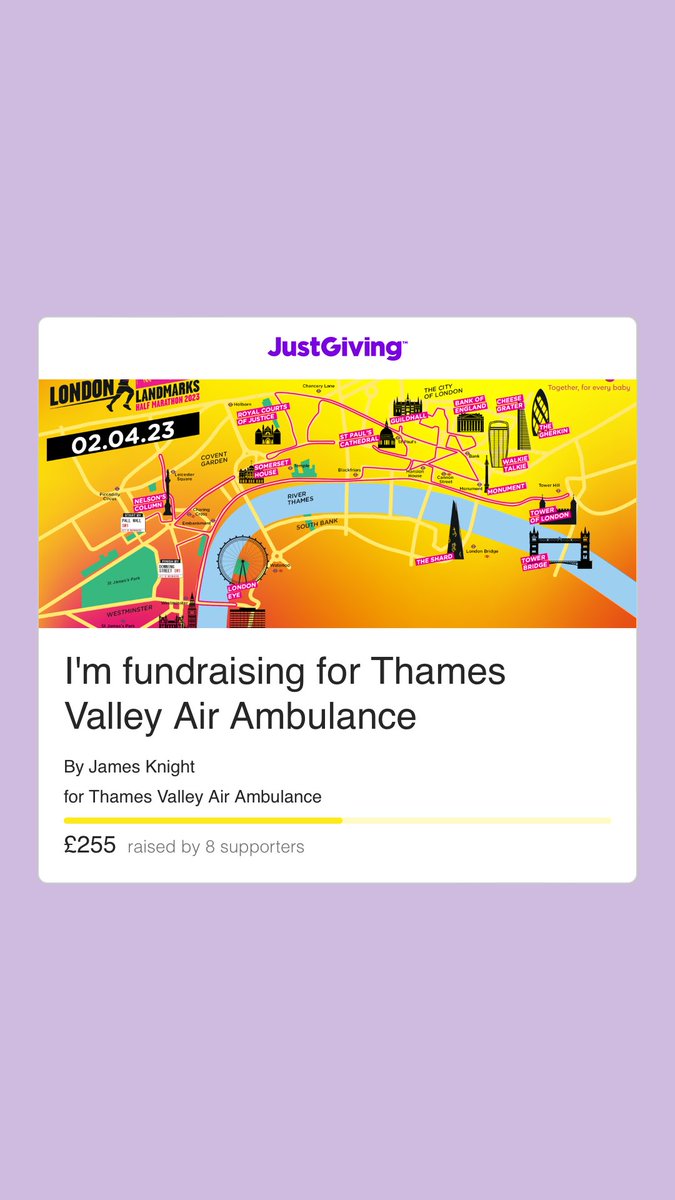 JamesRKnight's tweet image. 6 weeks to go. 

I’m helping raise money for Thames Valley Air Ambulance. Support me at: justgiving.com/fundraising/ja…

#justgiving

Any support greatly appreciated.