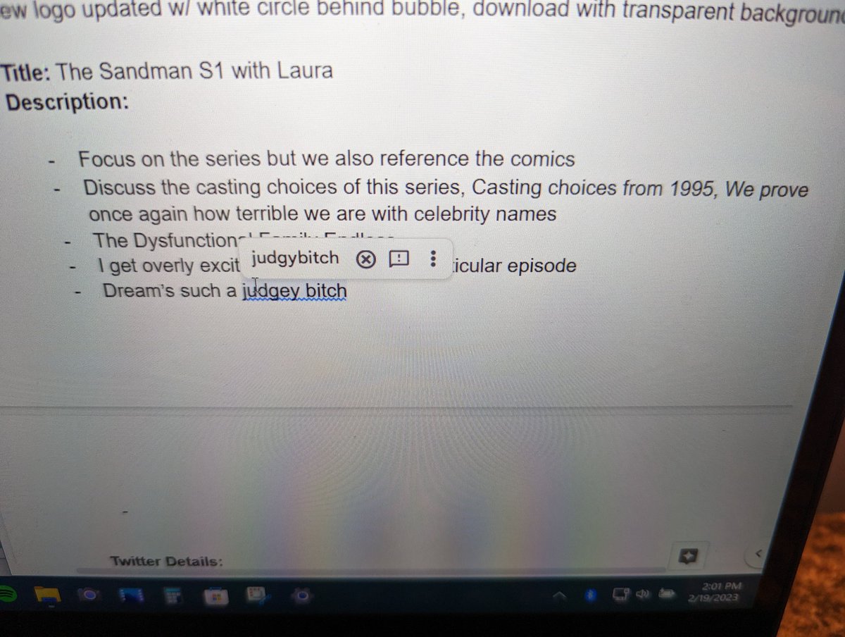 StreamingBubble's tweet photo. Wtf kind of suggestion is this? π
#judgybitch #TheSandman #editingnotes https://t.co/gwUSEI7W9E