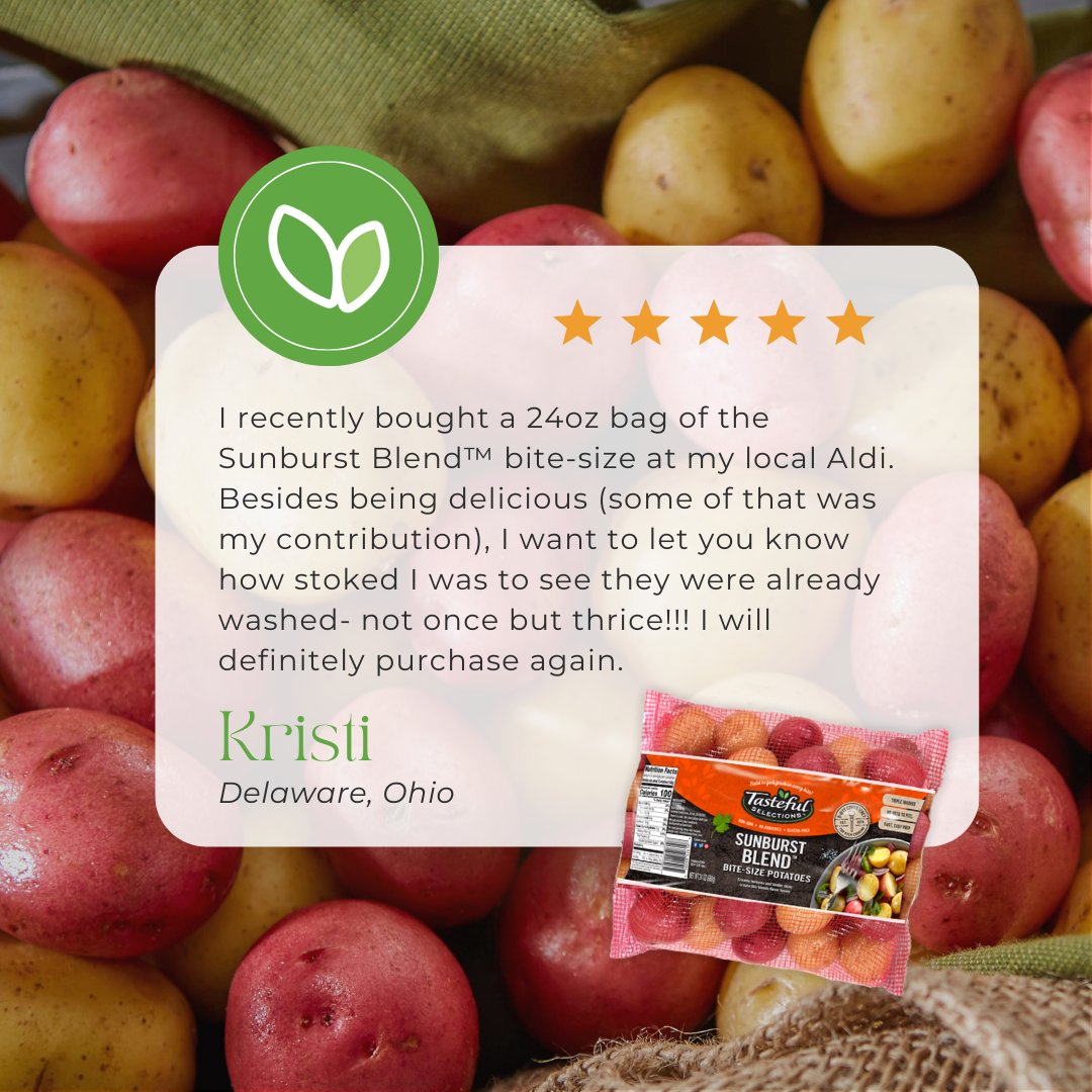 TastefulSelect's tweet image. Save time in the kitchen, like Kristi, with our pre-washed potatoes!

#TimeSaving #PreWashed #TastefulSelections #Potatoes