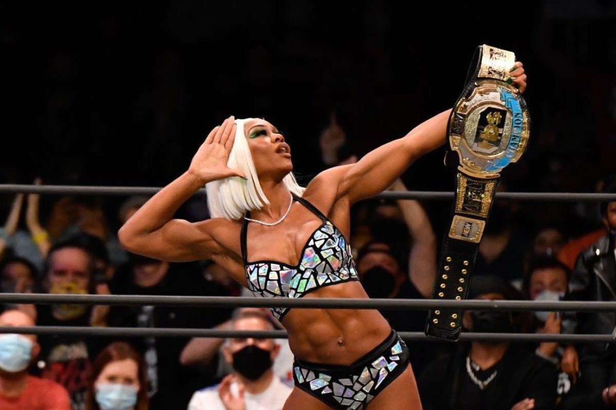 wallflowerperry's tweet image. Four black women’s champions in four different companies is indeed black girl magic.

What a time to be alive. #blackhistorymonth