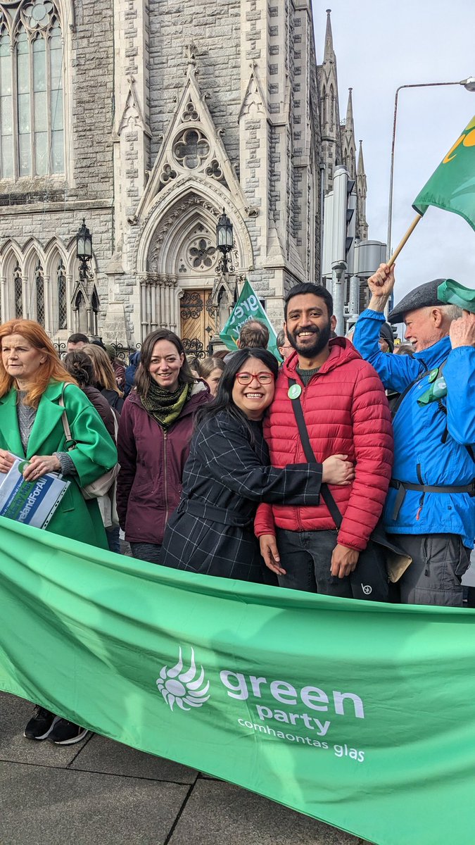 I was shouted at during the <a href="/LeCheileDND/">Le Chéile #IrelandForAll</a> rally yesterday because I was there with <a href="/greenparty_ie/">Green Party Ireland</a>. "Go home" &amp; "You're not welcome here" are two sentences I never thought I'd have to hear at an anti-racism rally. The viciousness &amp; lack of self-awareness was astounding.