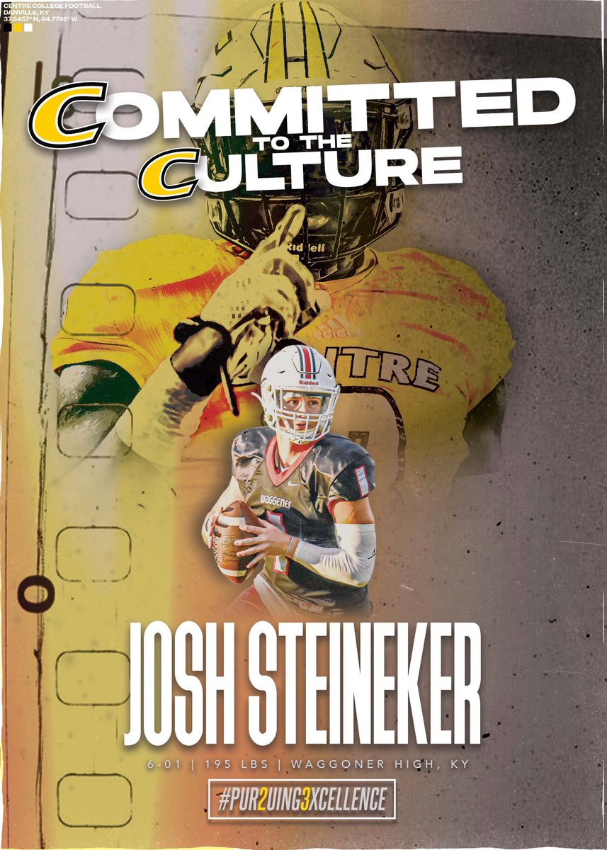 Joshua Steineker (@joshsteineker) on Twitter photo Blessed to announce my commitment to play football at Centre College! <a href="/CoachAndyFrye/">Andy Frye</a> <a href="/CentreFootball/">Centre College Football</a> <a href="/Coach_LawDawg/">Coach Lawson</a> <a href="/CaseTheCoach/">Nathan</a> @Waggener_TF <a href="/WaggAthletics/">Waggener Athletics</a> Blessed to announce my commitment to play football at Centre College! <a href="/CoachAndyFrye/">Andy Frye</a> <a href="/CentreFootball/">Centre College Football</a> <a href="/Coach_LawDawg/">Coach Lawson</a> <a href="/CaseTheCoach/">Nathan</a> @Waggener_TF <a href="/WaggAthletics/">Waggener Athletics</a>