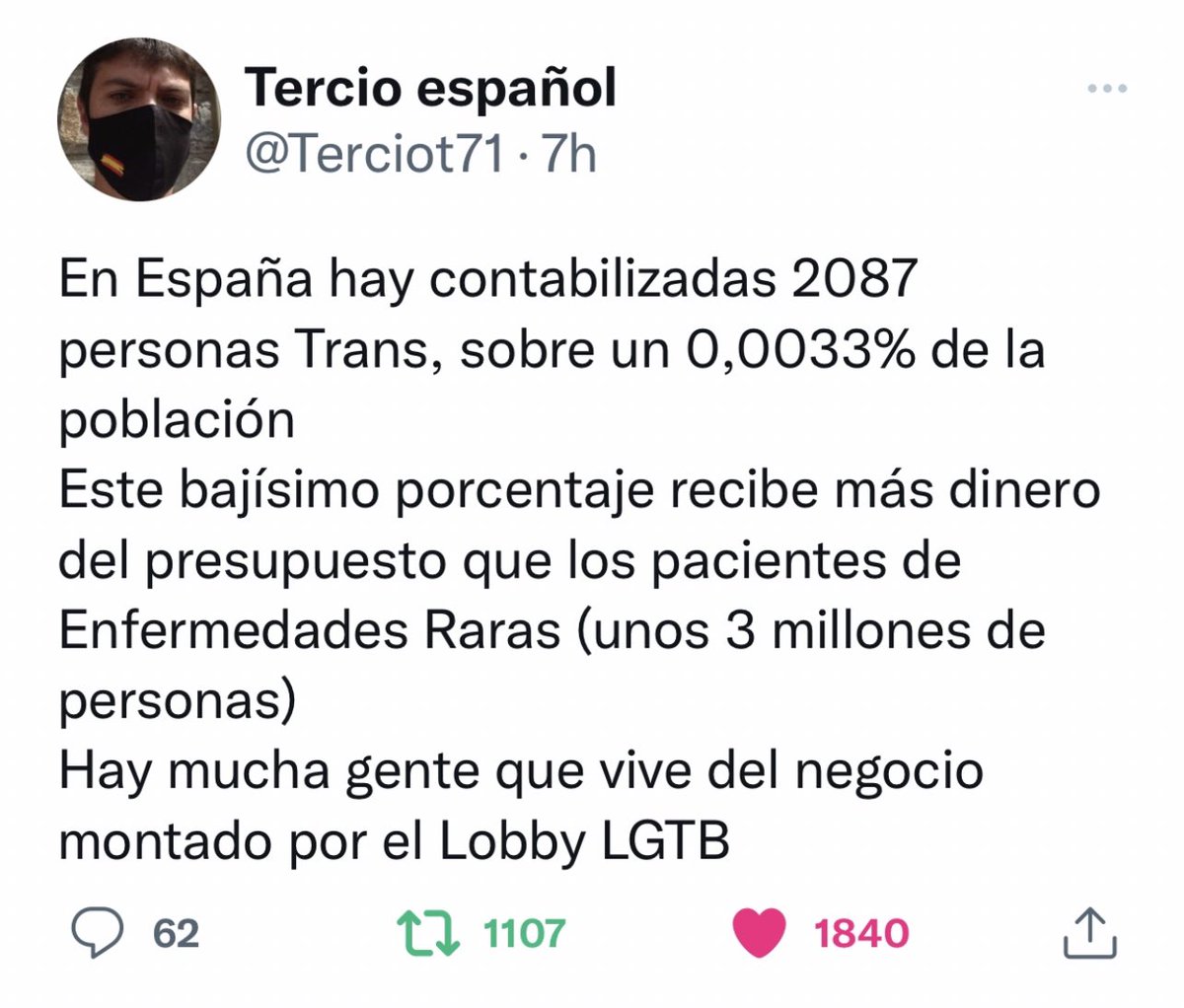 bakalaofresco's tweet photo. A nuestro amigo Tercio le han vuelto a suspender la cuenta por tuit como este. Ya sabéis donde seguirle 👉@CapTercio. Por favor Rt. https://t.co/Y8TJFHVe6V