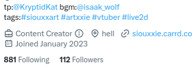 SiouxxieStxrz's tweet photo. 🦇100 Follower raffle🦇
🦇Winner(s) will get 1-5 page very detailed lore + script
1. Lore and a script to go with it
2. Just the lore
🦇 Follow, Like, & RT (No QRT) to enter
🦇 Post Png (OPTIONAL)
🦇Ends March 1st, 9PM PST🦇
🦇More info in thread
#VtubersEN #vtuberlore https://t.co/Vs6dbAsbVO