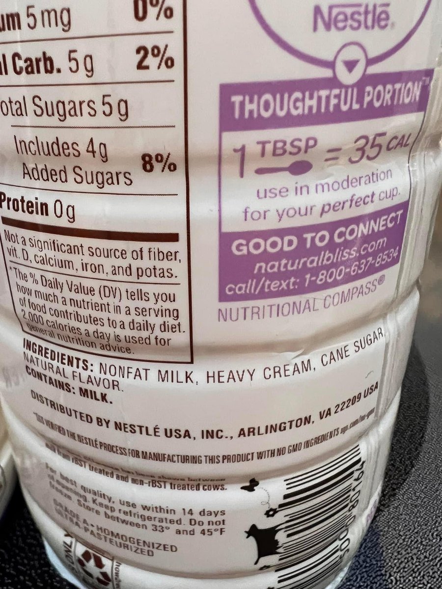 melynda213's tweet photo. @NestleUSA @Nestle @Coffeemate @TheNaturalBliss shame on you! #baitandswitch #coffeemate #naturalblisscreamer #nestle #shameonyou #changedingredients https://t.co/90KhZKsqV2