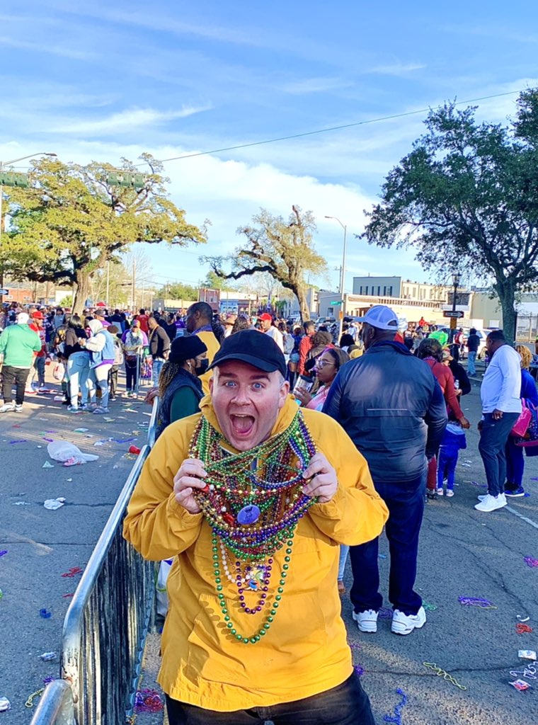 WKJones89's tweet photo. Mardi Gras Weekend fun!!! #JoeCain #ThrowMeSomething @City_of_Mobile https://t.co/Sm9SuIwsYJ