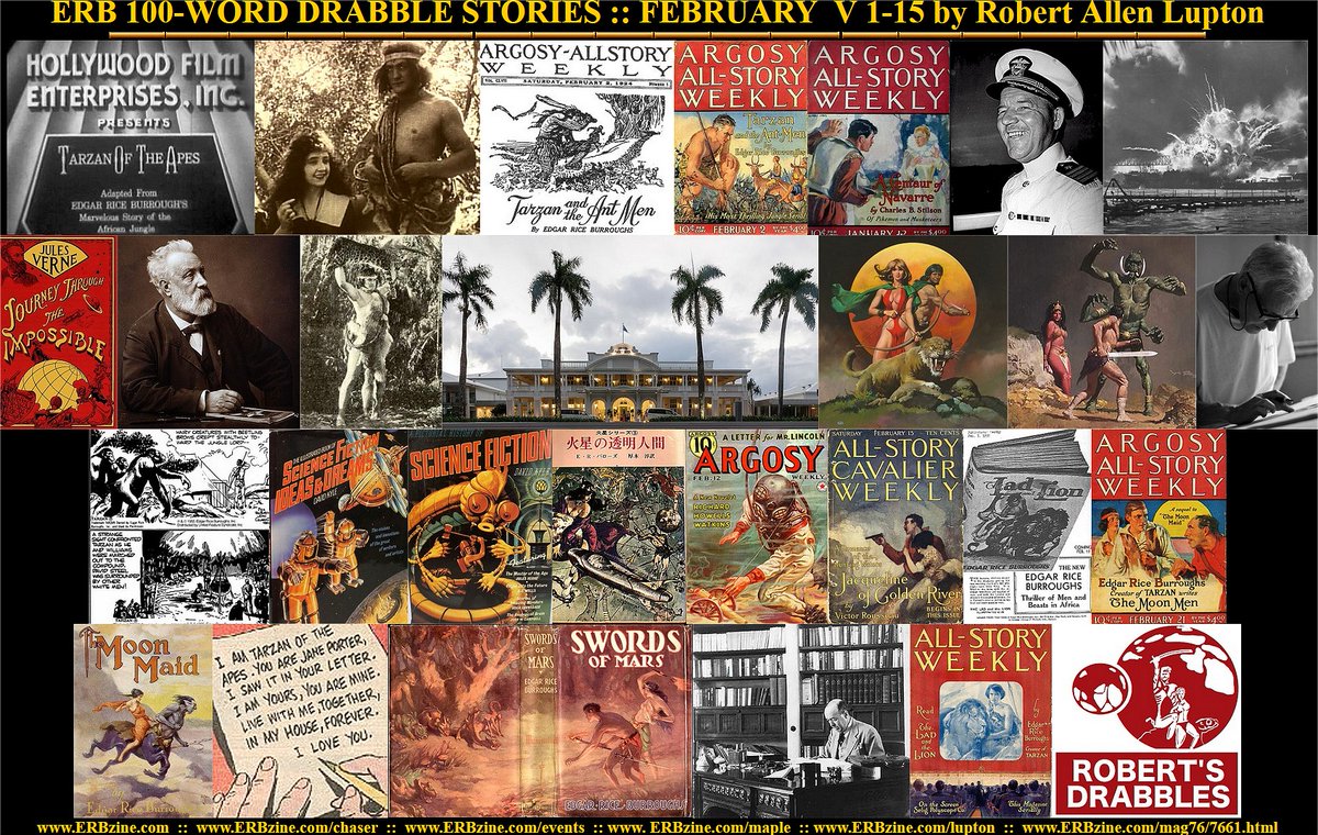 ERBzine.com Webzine: Feb 17-23, 2023 ~ erbzine.com/mag/ez230217.h… ~ Epic TV Adventures: Tarzan's Return II Review ~ 15 100-Word ERB Drabbles ~ Tarzan DC Comi 244 Bloody 
Shah ~ Epic Adventures Contents ~ COMICS: Maxon, Hogarth, Foster, Lubbers ~ Updates ~ Events