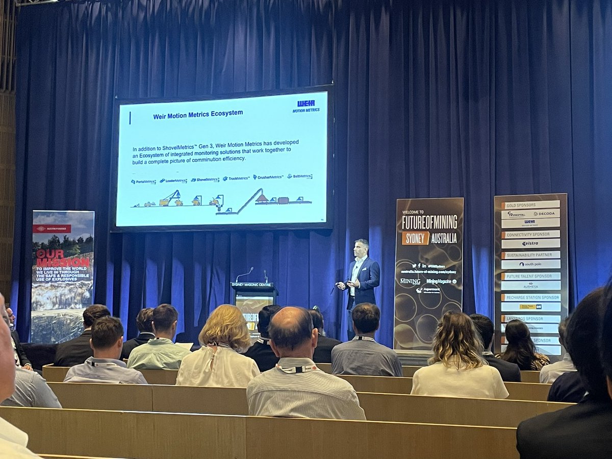 Use of #machinelearning #AI technology by <a href="/motionmetrics/">Motion Metrics</a> in practice and #autonomous #mines at #FOMSydney #FOMAustralia thank you Mark Mukhija #miningtech
