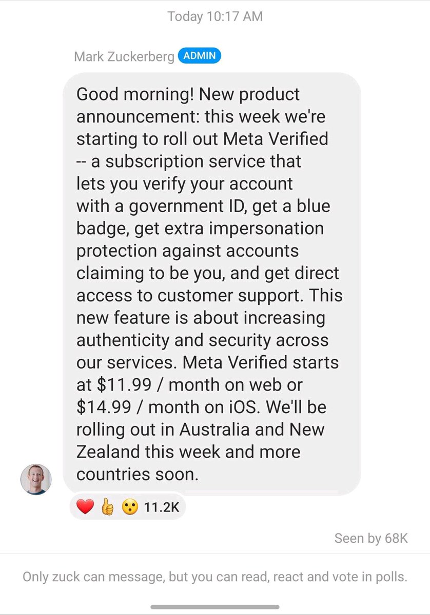 logi_kumar's tweet image. First #Twitter and now #facebook.
@Meta 
Would you buy a blue tick for $11.99?