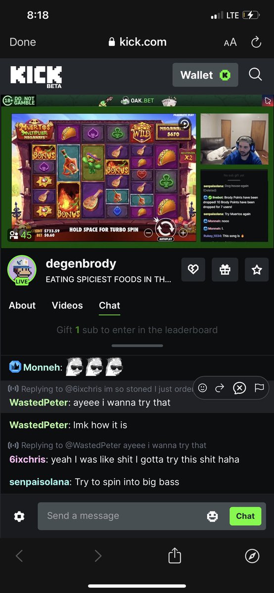 Nassah__313's tweet photo. A little recap of tonight’s stream on @OakParadiseNFT w @CryptoBrodyLLC 

• Brody’s community really supports him. 50+ in stream 👏🏾 
•  Saw Brody tongue Fuck some milk 👅 🐄 
• Saw Brody eat the worlds hottest gummy and decease himself live 💀 📺 
• Saw Brody win $780 💰 🤑 https://t.co/7QJMH1vnjy