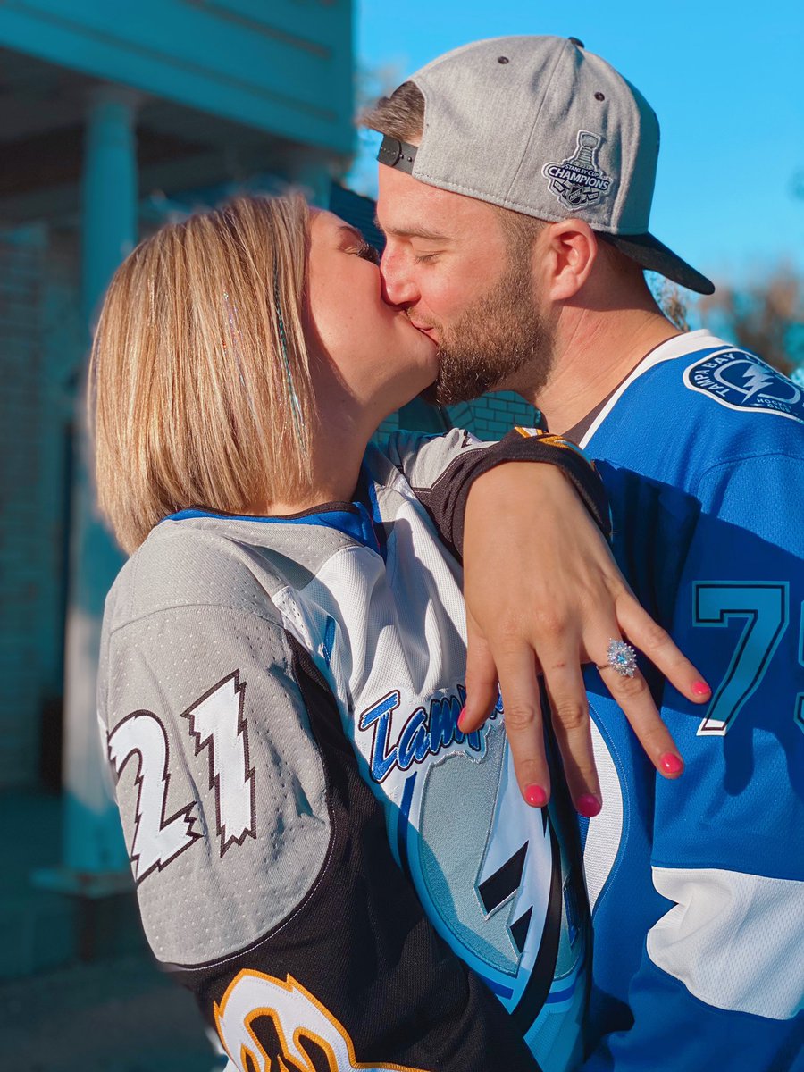 mikealabeck's tweet photo. Hard to top a #Bolts win but I think this might have done it! 💍🥹💙⚡️ #TBLvsDAL #GoBolts https://t.co/a9A2Rtocxx