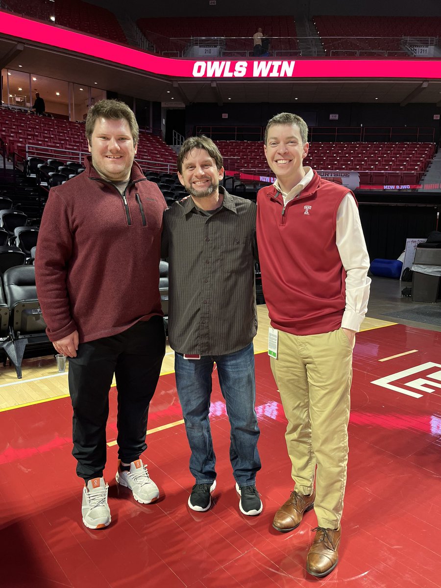 What a day for UM Grads <a href="/TempleUniv/">Temple University</a> Men’s Basketball game. Dan Armenti ran the in arena video board, Jeff Satterfield was the associate producer for ESPNU &amp; Kevin Copp had the play by play call on radio. So proud of our former Vikings! #onceavikingalwaysaviking