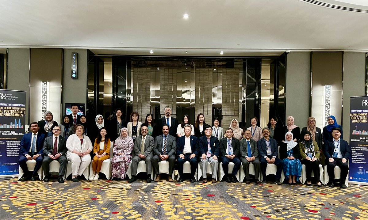 AUA_sec's tweet photo. 🌐 AUA University Administration Meeting 2023: Establishment of AUA Institutions Joint/Dual Postgraduate Academic Programmes was successfully hosted by @unimalaya on 14-16 February 2023.

#AUA #Asianhighereducation #UAM2023 https://t.co/qO4FCAFXJA